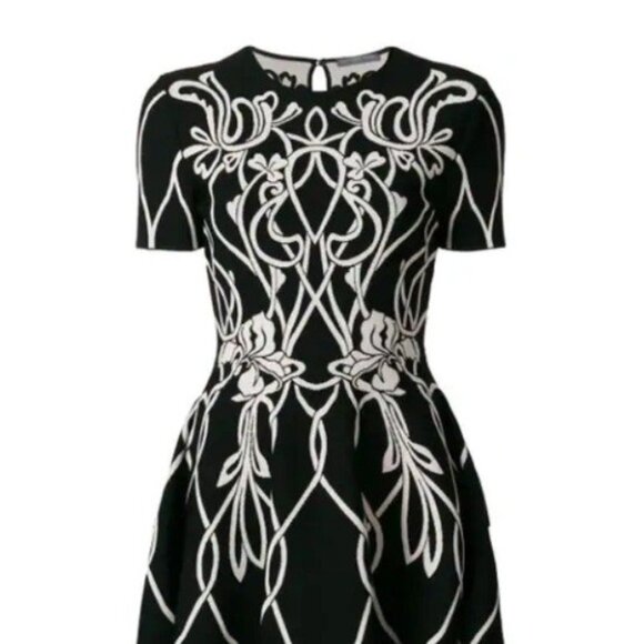 Colour Power Dresses & Skirts - Colour Power - Black & White Wool Blend Dress